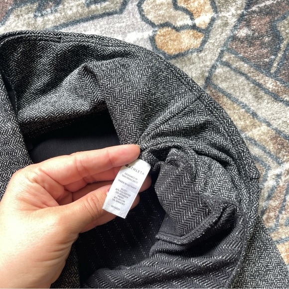 Athleta Black Herringbone Mercer Tight Mid Rise Stretch Pants - Picture 4 of 5